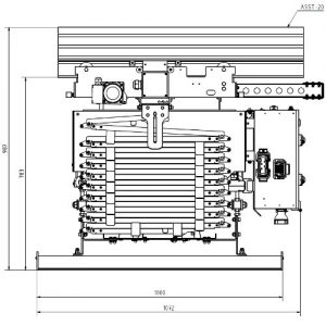 MTS Stangenleuchtenhänger Hoist Theater Zeichnung